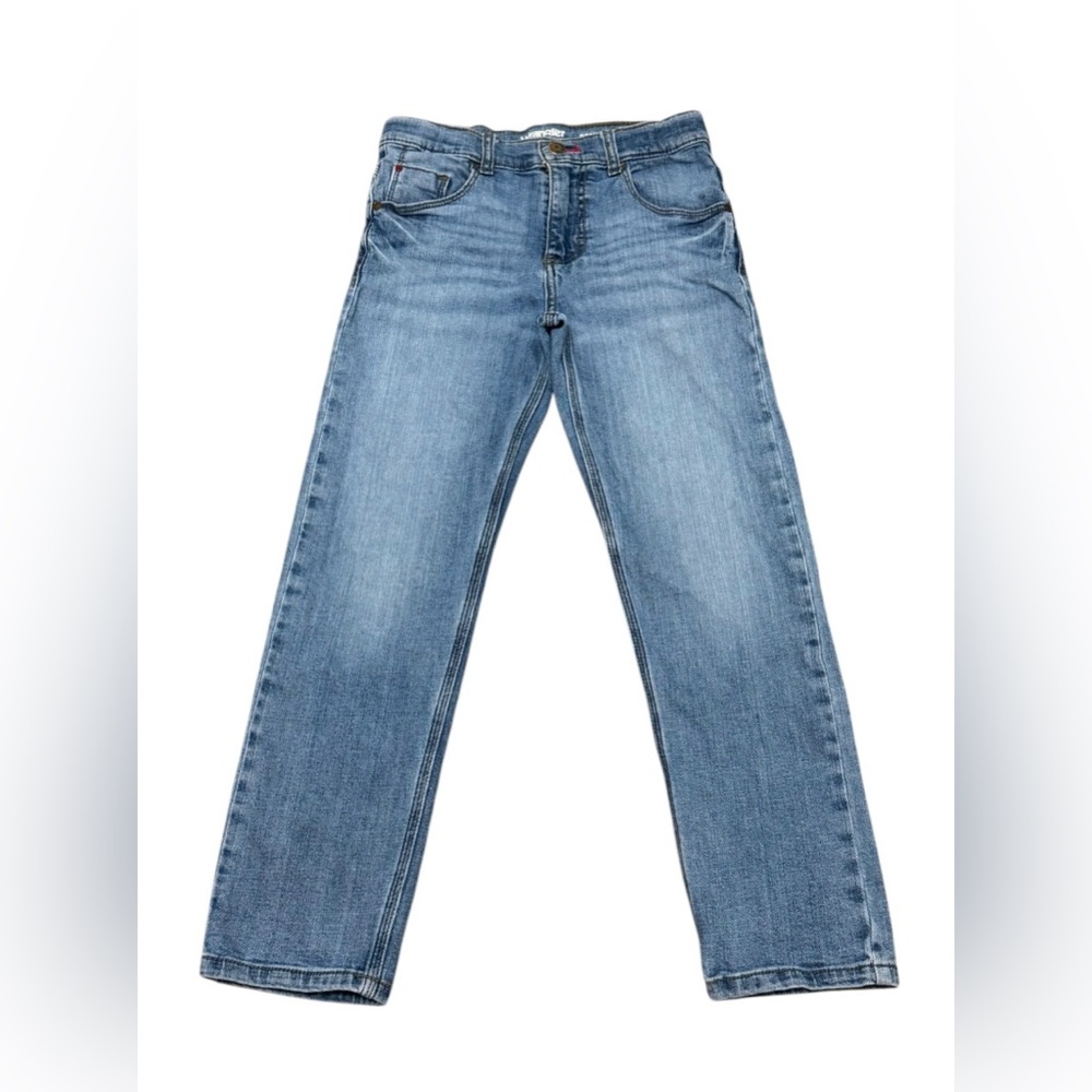 Wrangler Blue Denim Jeans regular taper, for boy, size 10, color blue - Picture 2 of 4